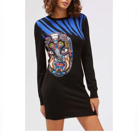 Custo Barcelona Wool Long Sleeve Mini Dress - Picture 2 of 14